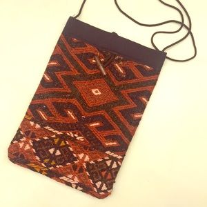 Navy & Red Turkish Kilim Purse